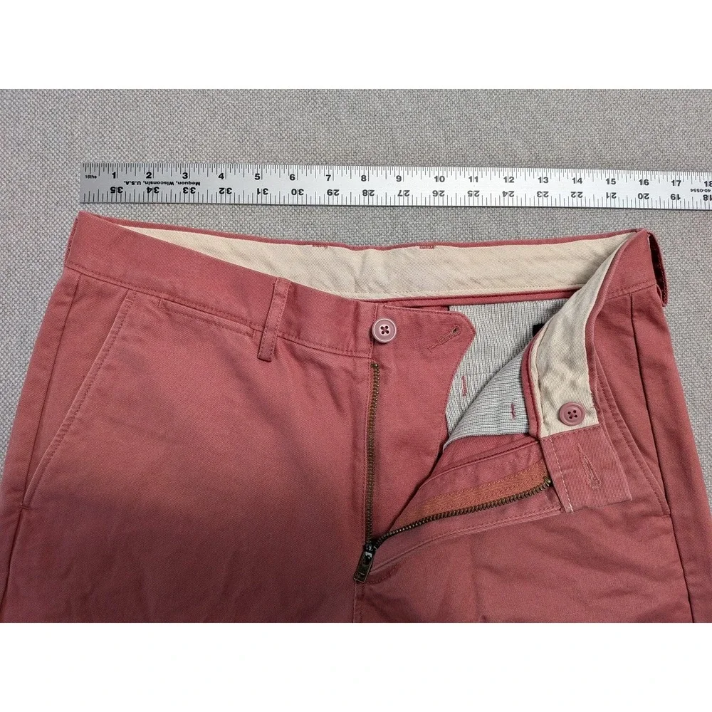 J.CREW Men's Chino Pants 31x32 Coral Pink Urban Slim Broken-In Cotton Office